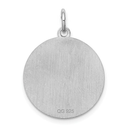 Sterling Silver Rhodium-plated Maltese Disc Charm