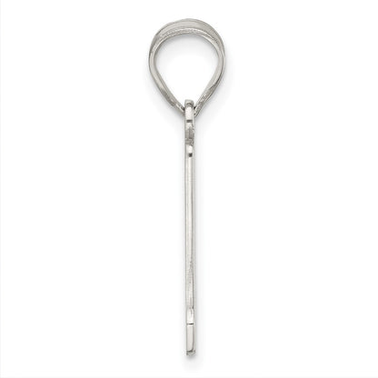 Sterling Silver Rhodium-plated Letter A Initial Pendant