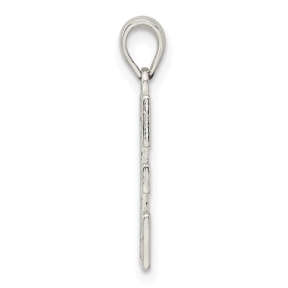 Sterling Silver Rhodium-plated Letter E Initial Pendant