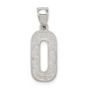 Sterling Silver Rhodium-plated Letter O Initial Pendant