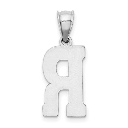 Sterling Silver Rhodium-plated Letter R Initial Pendant