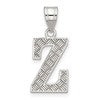 Sterling Silver Rhodium-plated Letter Z Initial Pendant