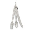 Sterling Silver Knife, Fork & Spoon Charm
