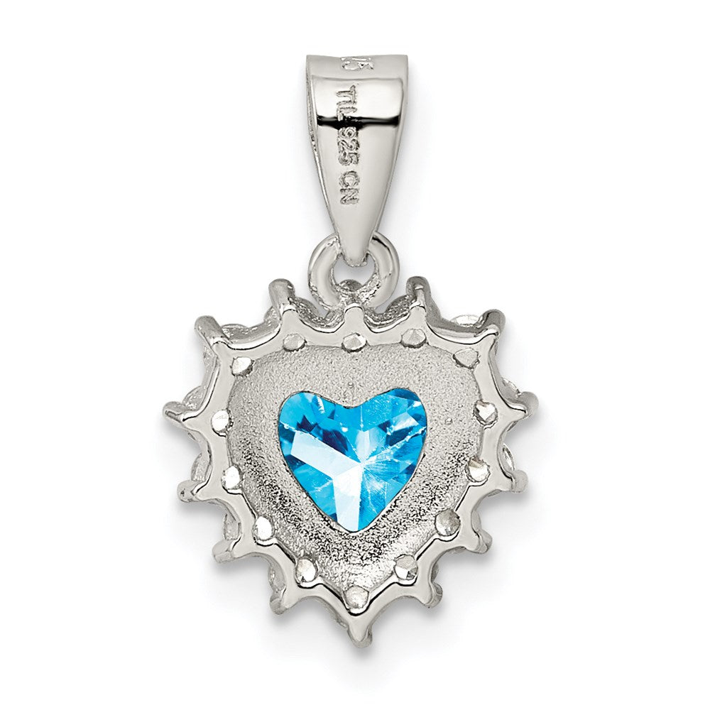 Sterling Silver Rhodium-plated Bingo Card Polished Pendant