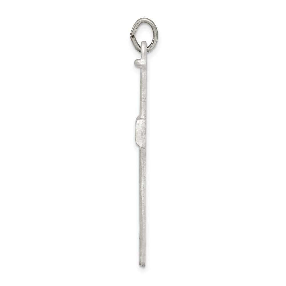 Sterling Silver Antiqued Nail Cross Pendant