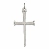 Sterling Silver Antiqued Nail Cross Pendant