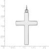 Sterling Silver Platinum-plated Cross Lord's Prayer Pendant