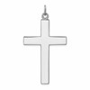 Sterling Silver Platinum-plated Cross Lord's Prayer Pendant