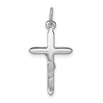 Sterling Silver Platinum-plated Passion Crucifix Charm