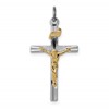 Sterling Silver Platinum-plated & Vermeil INRI Crucifix Charm