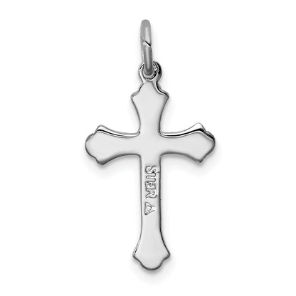 Sterling Silver Platinum-plated & Vermeil Crucifix Charm