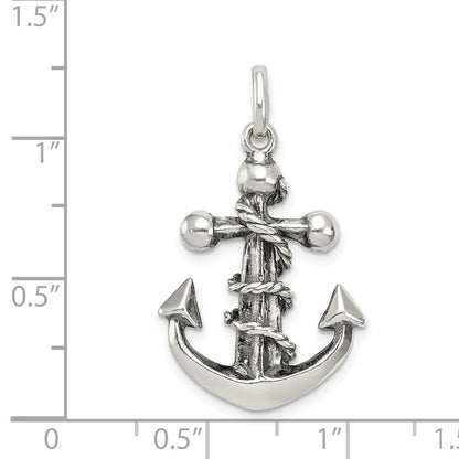 Sterling Silver Antiqued Cross Pendant