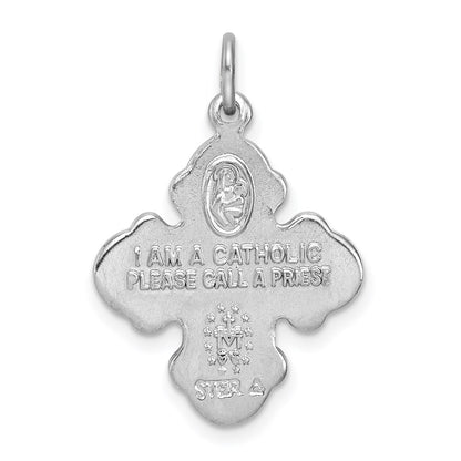 Sterling Silver Platinum-plated & Vermeil 4-way Medal