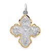 Sterling Silver Platinum-plated & Vermeil 4-way Medal