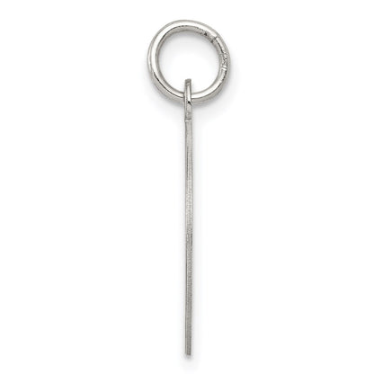 Sterling Silver Rhodium-plated Happy Birthday Disc Charm
