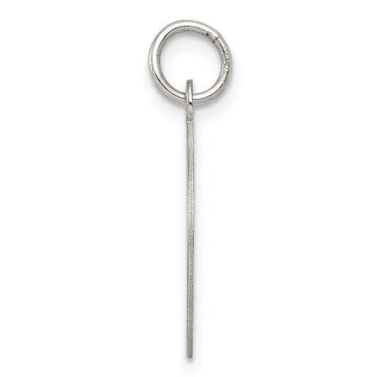 Sterling Silver Rhodium-plated Happy Birthday Disc Charm