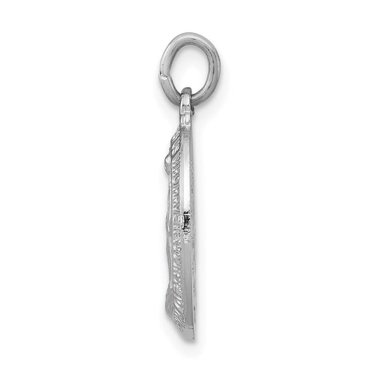 Sterling Silver Platinum-plated Miraculous Medal