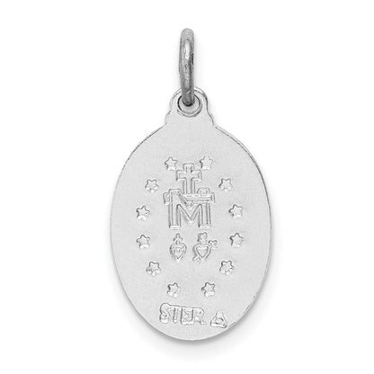 Sterling Silver Platinum-plated Miraculous Medal