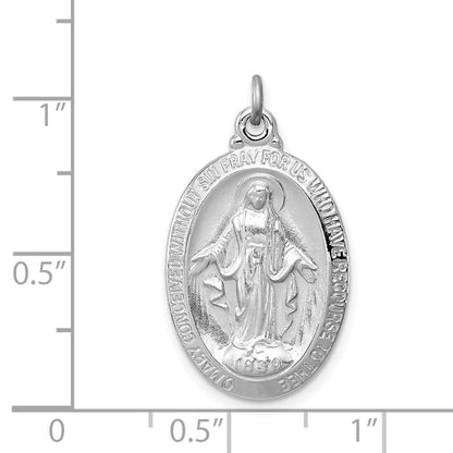Sterling Silver Platinum-plated Miraculous Medal