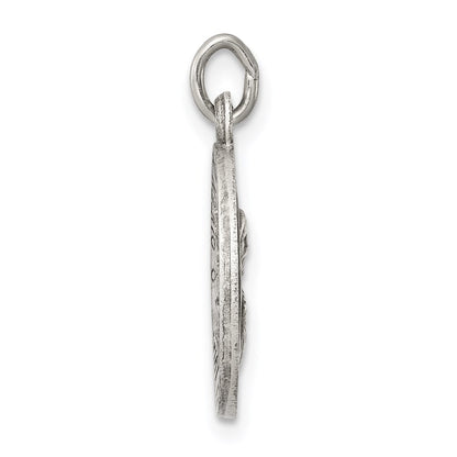 Sterling Silver Antiqued Queen of the Holy Scapular Medal