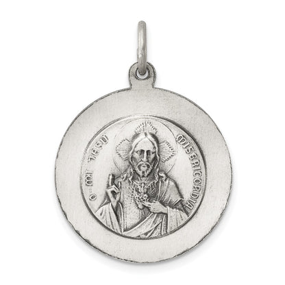 Sterling Silver Antiqued Queen of the Holy Scapular Medal