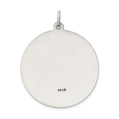 Sterling Silver Antiqued St. Christopher Medal
