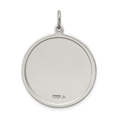 Sterling Silver Antiqued St. Christopher Medal