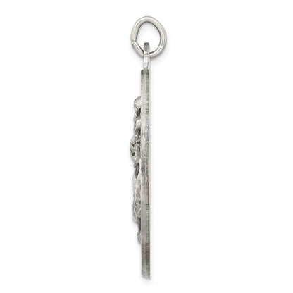 Sterling Silver Antiqued St. Christopher Medal