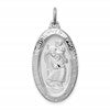 Sterling Silver Rhodium-plated St. Christopher Medal
