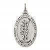 Sterling Silver Antiqued St. Christopher Medal