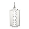 Sterling Silver Rhodium-plated Razor Blade Polished Charm