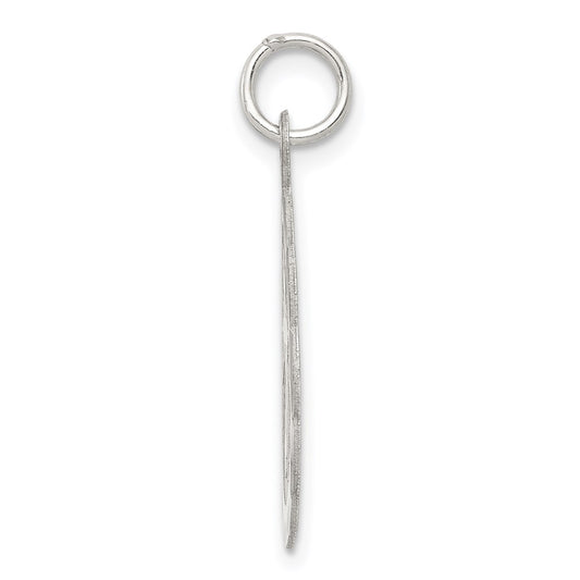 Sterling Silver Rhodium-plated Cross Disc Charm