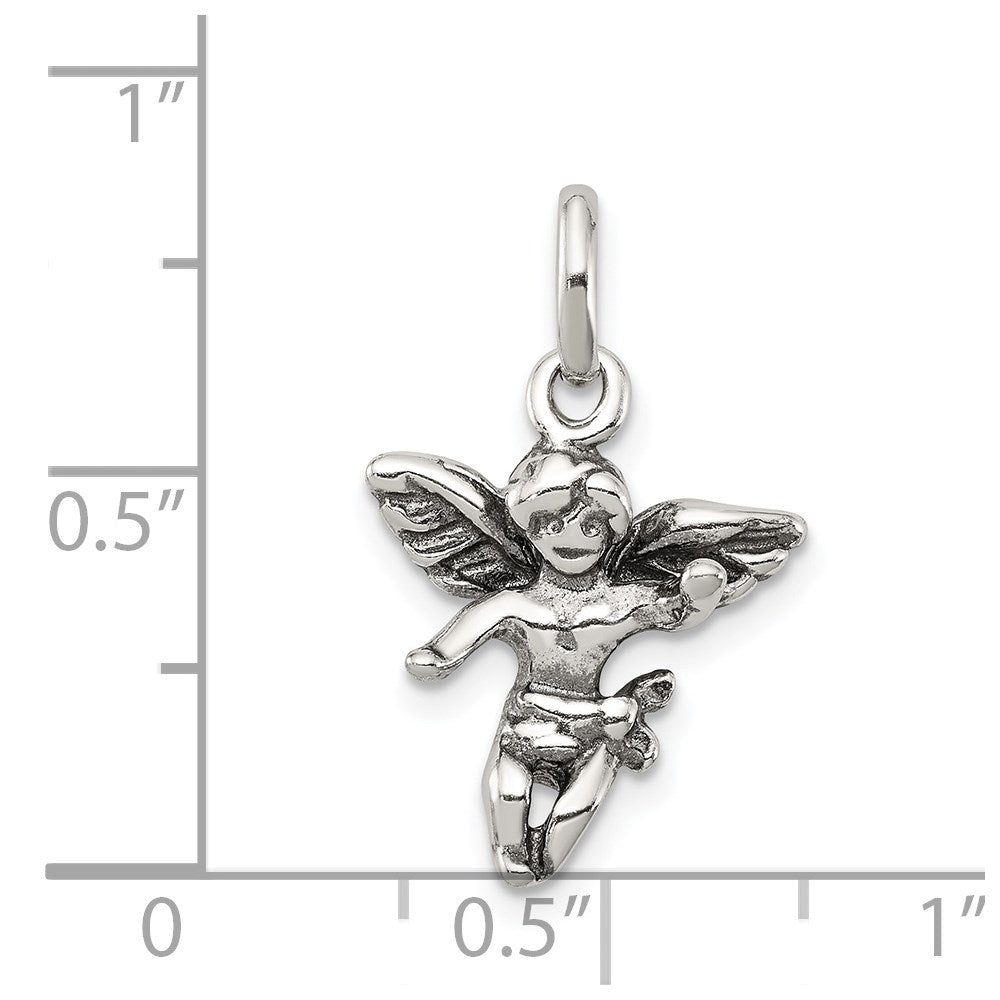 Sterling Silver Antiqued Angel Charm