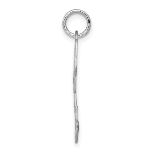 Sterling Silver Rhodium-plated Palm Tree Polished Charm