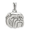 Sterling Silver Antiqued Bulldog Charm