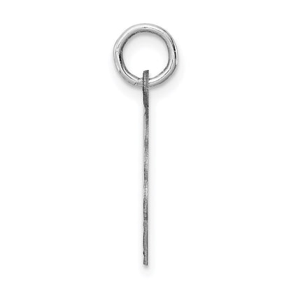 Sterling Silver/Rhodium-plated Brocaded Letter N Initial Pendant