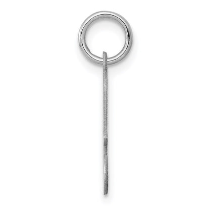 Sterling Silver Rhodium-plated Stamped Letter A Initial Charm