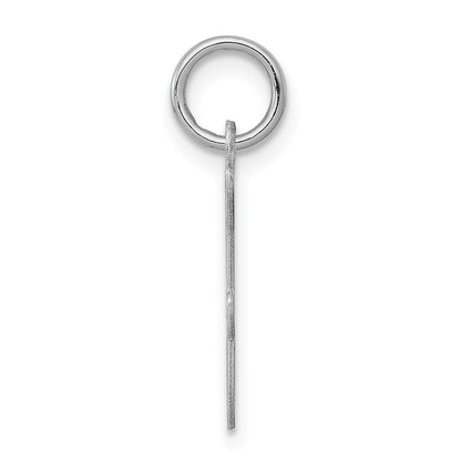 Sterling Silver Rhodium-plated Stamped Letter F Initial Charm