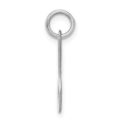 Sterling Silver Rhodium-plated Stamped Letter J Initial Charm