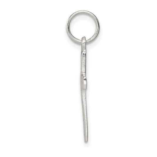 Sterling Silver Rhodium-plated Latin Cross Charm