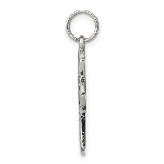 Sterling Silver Antiqued Cross Charm