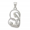 Sterling Silver Blessed Mary & Child Jesus Antique Finish Charm