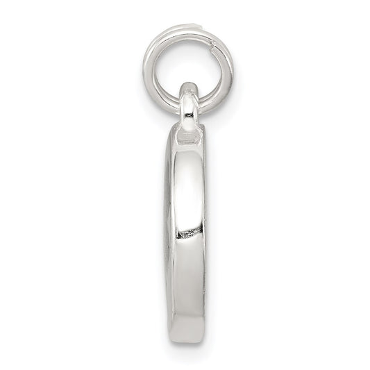 Sterling Silver Rhodium-plated Four Leaf Clover Charm