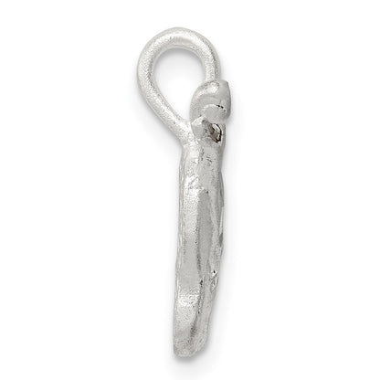 Sterling Silver Diamond Cut Violin Pendant
