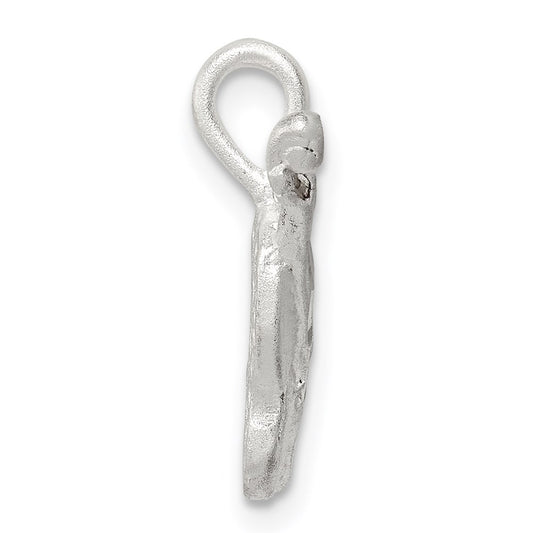 Sterling Silver Diamond Cut Violin Pendant