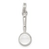 Sterling Silver Rhodium-plated Magnifying Glass Charm