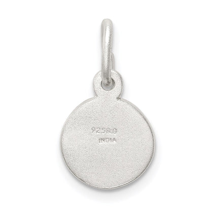 Sterling Silver D/C Cherub Disk Charm