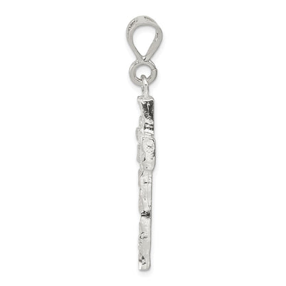 Sterling Silver Nugget Cross Pendant