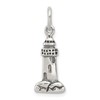 Sterling Silver Antiqued Lighthouse Charm