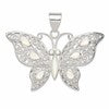 Sterling Silver Filigree Fancy Mother of Pearl Butterfly Pendant